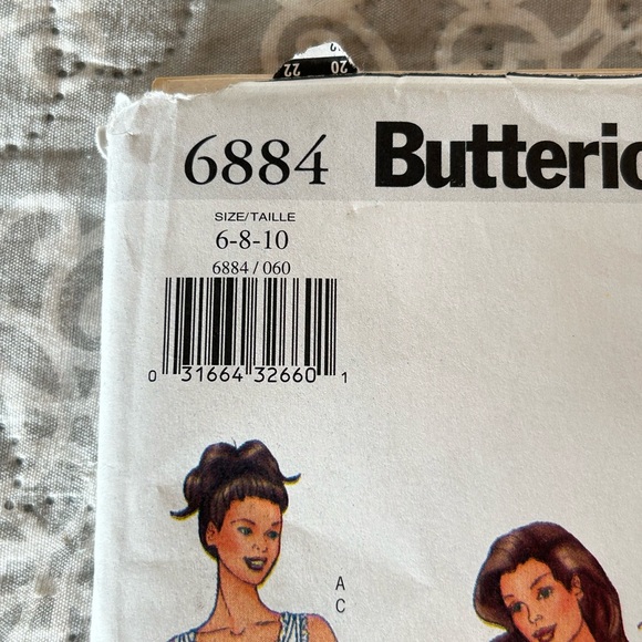 VTG Butterick 6884 Ladies Petticoat Hoop skirt camisole Pattern SZ 6-8-10 UNCUT - Picture 2 of 5